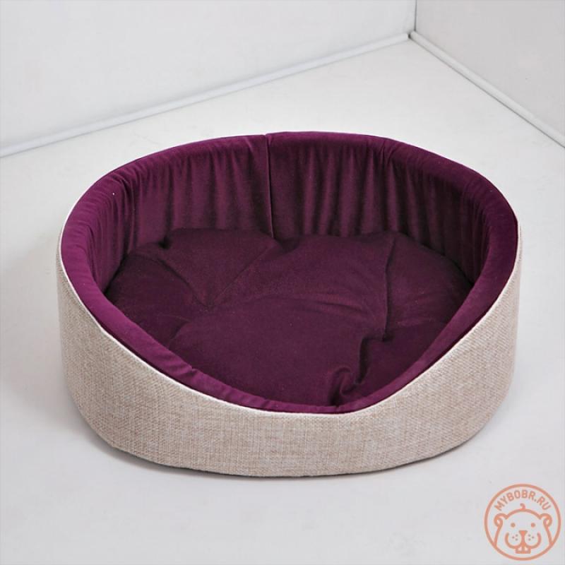 Напольная лежанка-подушка для кошек и собак из мебельного флока «Конэко»
