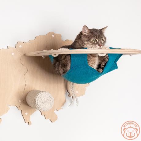 Настенный игровой комплекс для кошек «Карта мира - мини»