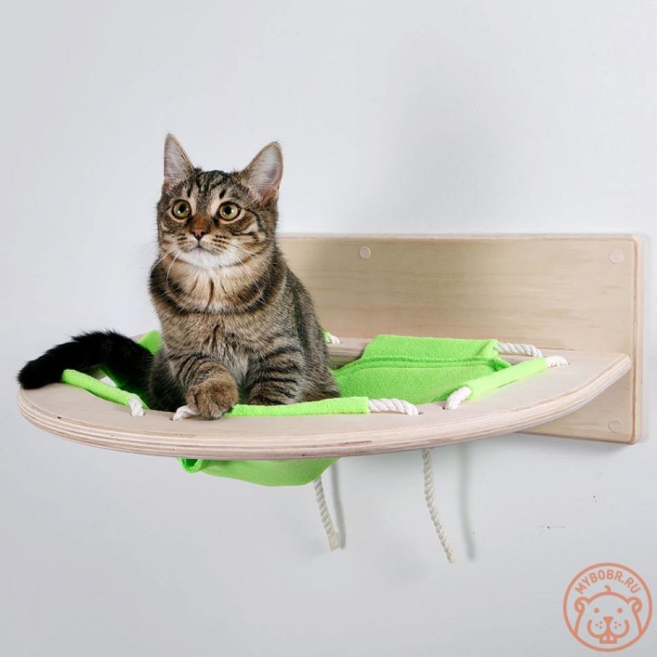 Гамак с флисовой лежанкой для кошек Кусиро