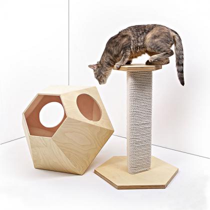 Игровой комплекс для кошек Тенсай, деревянный