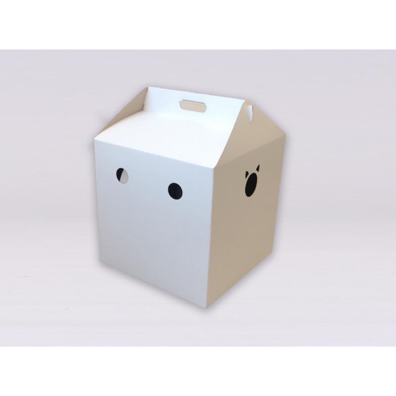 Домик из картона Кубик (белый)